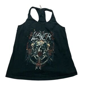 Black Slayer Graphic Tank Top Women’s size Small Band Tee Metal Rock Grunge